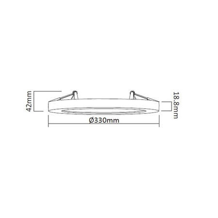 Plafon YORK śr. 33cm I biały I 24W LED, barwa neutralna 4000K