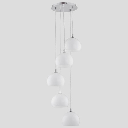 Lampa wisząca zwis WATERFALL biała śr. 28cm