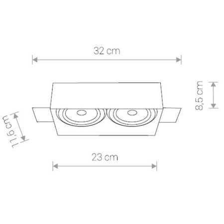 Bezramkowa lampa wpuszczana MOD PLUS BLACK 9403