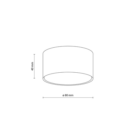 Plafon lampa do salonu DALLAS GX53 10W LED wys. 7,5cm | czarny 6241