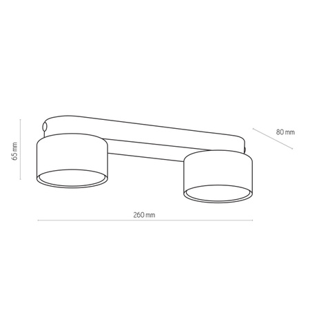 Nowoczesna lampa sufitowa SPACE GOLD 6141 2xGX53 6141