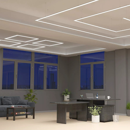 Profil LED P20-1 architekt 200cm szer. 41mm | do osłonek C6 | srebrny