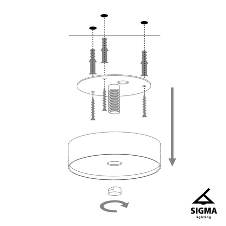 Lampa sufitowa, kule ORO 3 bursztynowy 32075