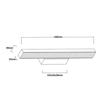 Kinkiet Aqua 42 cm biały IP44 LED CCT