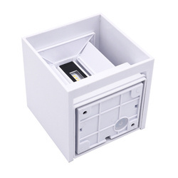 Kinkiet zewnętrzny natynkowy CUBE LED 2x3W 4000K IP54 | biały