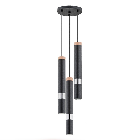 Lampa wisząca ALFA PARNA CZARNA 3xGU10 LED 20cm | 62104