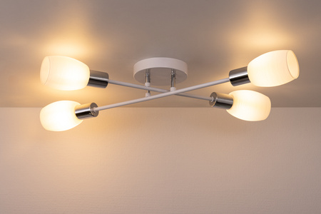 Lampa Sufitowa Tosca 4xE14 Max.40W Biały Metal/Białe Szkło 9033402