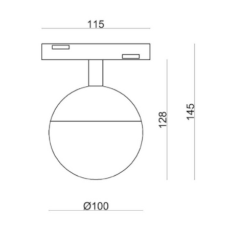 Lampa kula śr. 10cm MultiLINE ORB 7W 4000K neutralna 120st | czarny