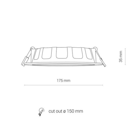 8776 Oprawa oświetl."CL KOS LED 16W, 4000K, IP44"