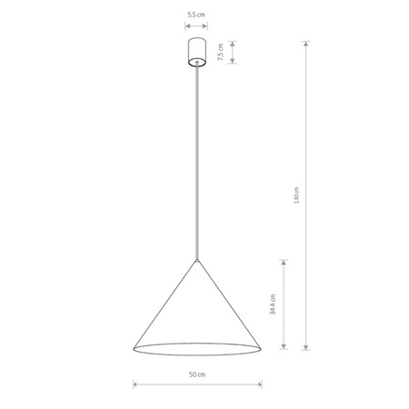 Lampa wisząca ZENITH L śr. 50cm GU10 | zielony