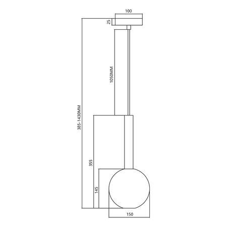 Lampa wisząca NIKO GOLD 1xG9 fi 150