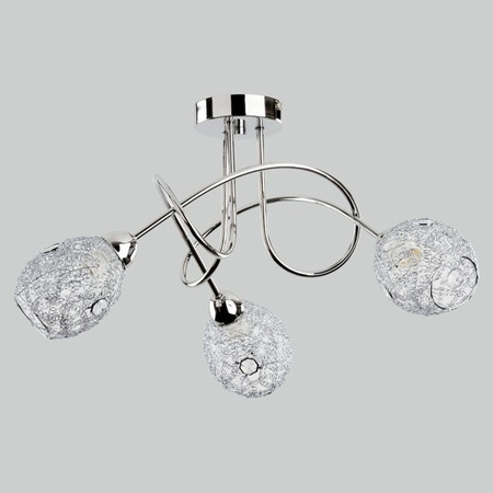 Lampa sufitowa nowoczesna druciana żyrandol VERA III chrom śr. 54cm