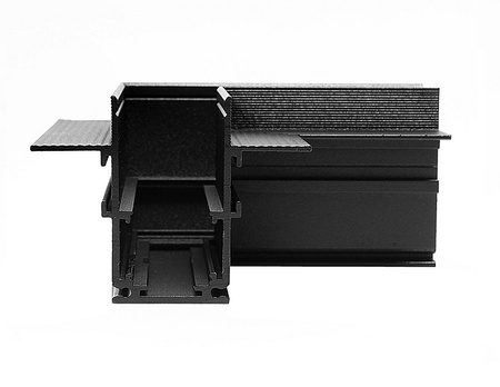 Łącznik kątowy do szyn magnetycznych podtynkowych 9mm 48V | czarny