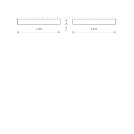 Plafon SOFT CEILING LED GRAPHITE 60cm 5xT8 | grafit 7530