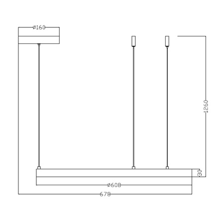 Midway lampa wisząca pierścień mała śr.60 cm 40W | złoty