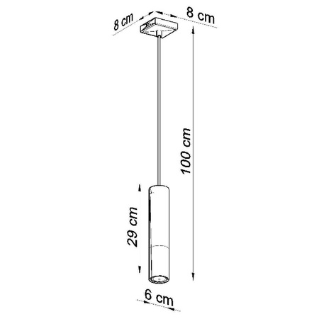 Lampa wisząca LOOPEZ 1 czarny/miedź SL.0946