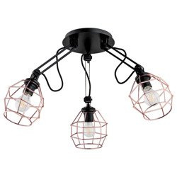 Lampa druciak DARTH BLACK miedź III 65cm