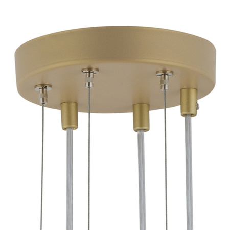 Nowoczesna lampa wisząca biura i domu BALANS G9 12W szer. 69cm | złoty
