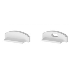 Komplet zaślepek profilu P4-3 - do przesłonki C1 | biały