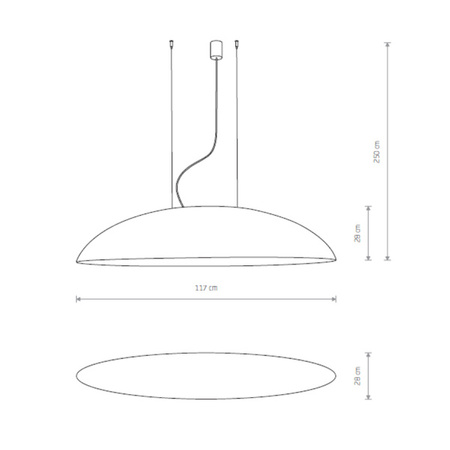 Lampa wisząca CANOE dł. 117cm 5xE27 | czarny/złoty