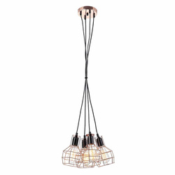 Lampa wisząca PERIFO MDM-2272/4 BK+COP, 4x60W E27