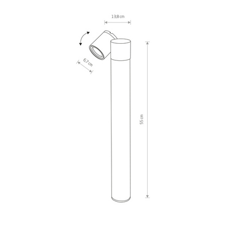 Lampa stojąca zewnętrzna do ogrodu TUBINGS | czarny 8158