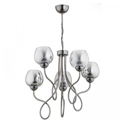 Lampa wisząca do salonu FIOLA 5x E27 wys. 75cm | chrom