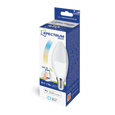 Żarówka świecowa LED 5W E-14 230V CCT WI-FI/BT SMART