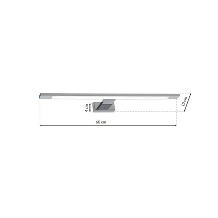 Kinkiet łazienkowy nad lustro SHINE 12W LED 60cm | chrom