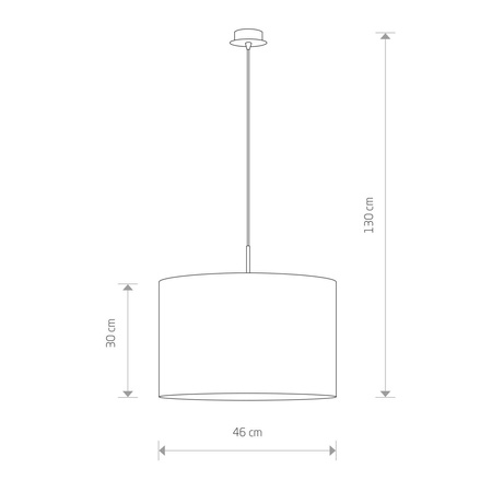 Lampa wisząca ALICE Coffee śr. 47cm 3466