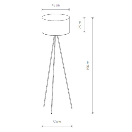 Lampa podłogowa stojąca CADILAC I 156cm E27 | szary